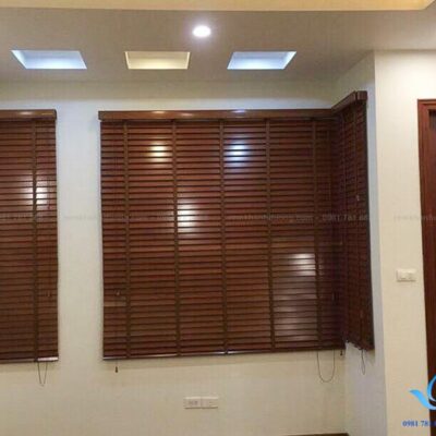 Rèm gỗ Basswood Goldsun Vina GS 006 ô cửa sổ chung cư Hoàn Kiếm