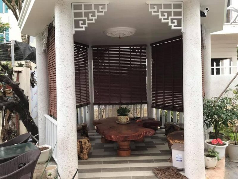 Rèm gỗ ngoài trời cho chòi lục giác tại Vĩnh Phúc