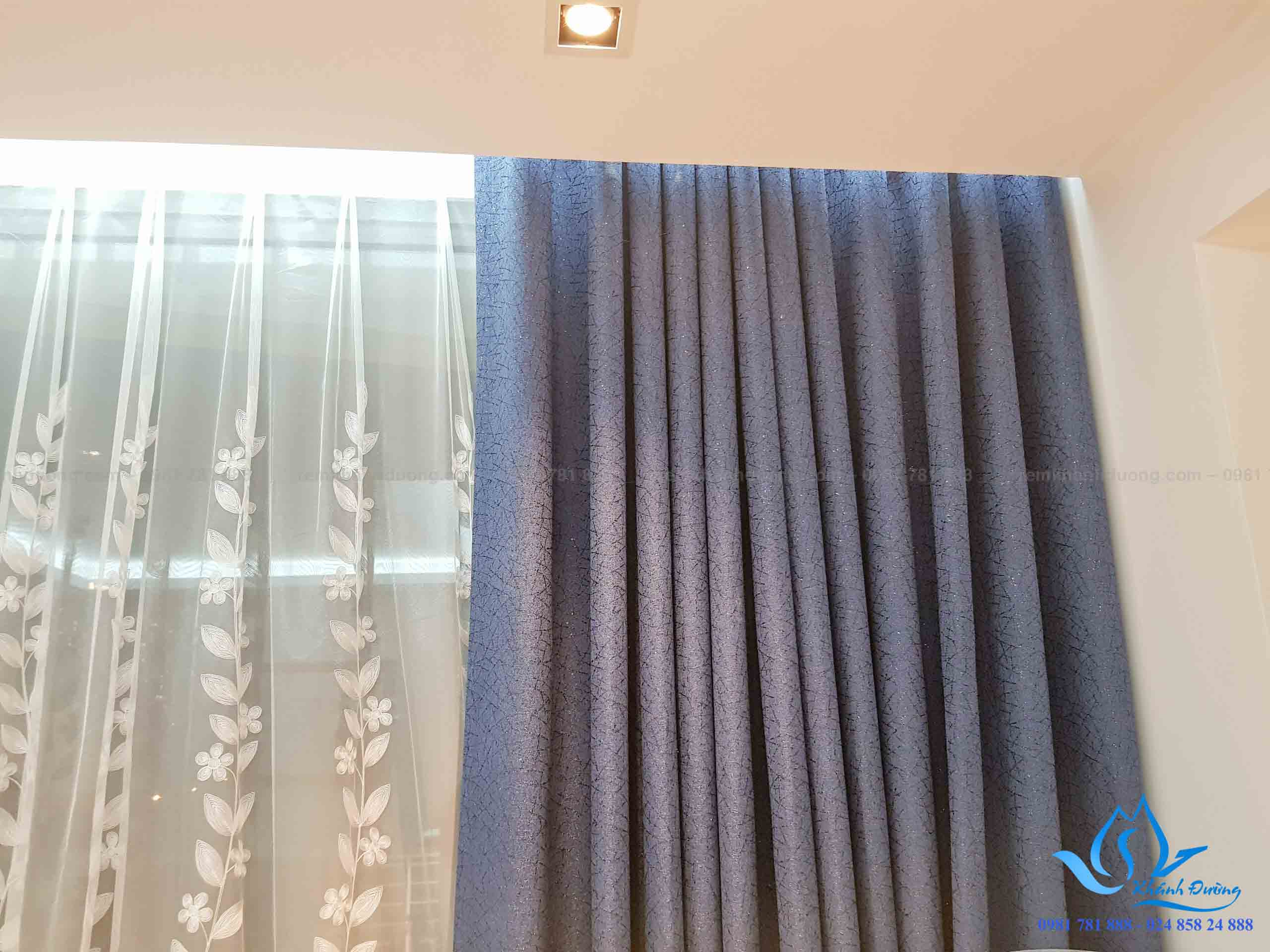 Những sóng rèm rất đẹp mắt của hai lớp vải rèm B07-M13