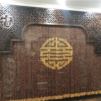 Rèm hạt gỗ bách xanh phong thủy cho phòng thờ tại Hoàn Kiếm Hà Nội