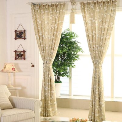 Rèm vải họa tiết cao cấp tại chung cư Hà Đông, Hà Nội HH-023