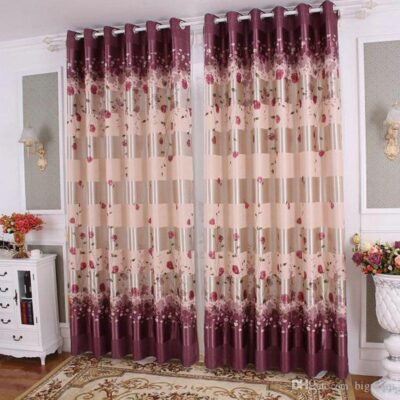 Rèm họa tiết hoa hồng HH - 006
