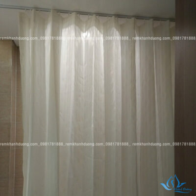 Rèm nhà tắm chống nước màu kem tại Trần Quốc Vượng, Hà Nội PT110