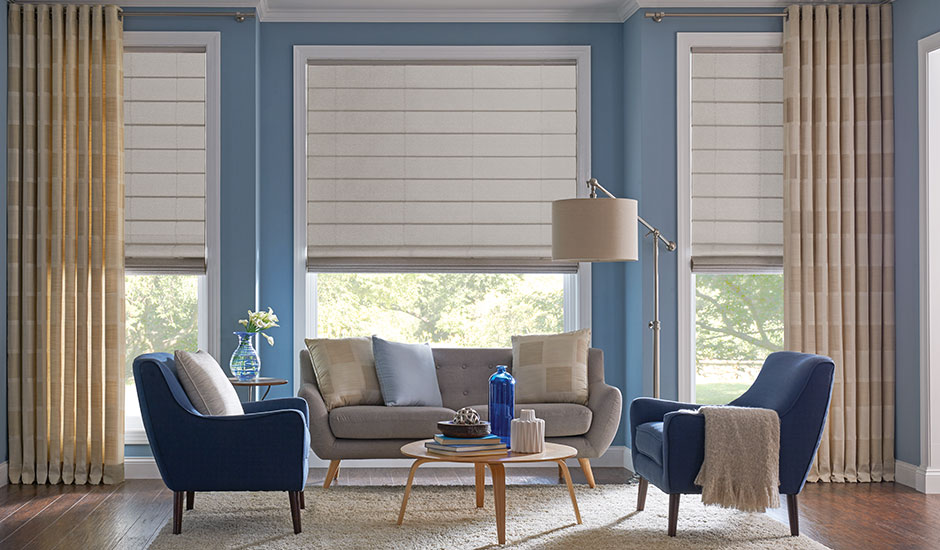 rèm roman với thiết kế hiện đại