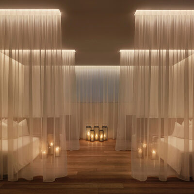 Rèm vải ngân giường cho rèm spa đẹp