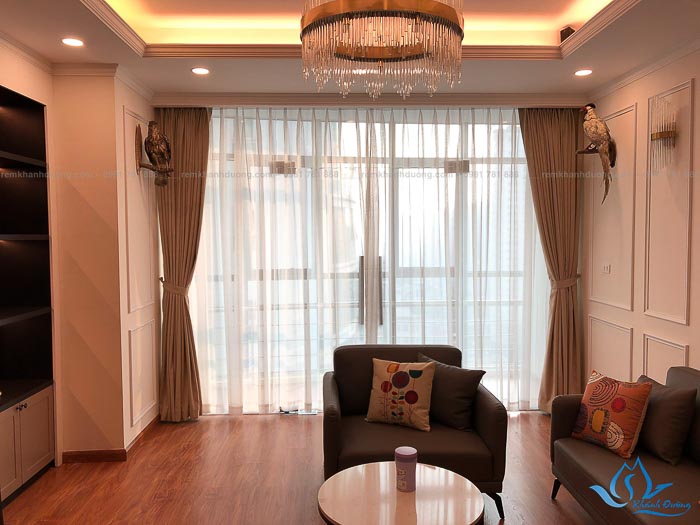 Rèm vải cản nắng một màu trang nhã Trương Định, Hà Nội TM 697