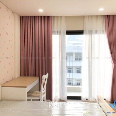 Rèm vải chung cư một màu hiện đại tại Sunshine Garden, Hà Nội HP69-P24