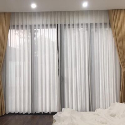Rèm vải hai lớp cao cấp cho phòng khách tại Quận Tây Hồ, Hà Nội TM886