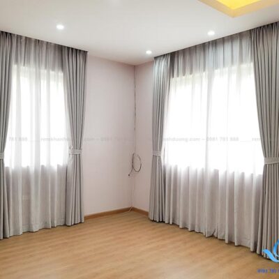 Rèm vải hai lớp chống nắng cao cấp tại KĐT Việt Hưng, Hà Nội HP79-S01