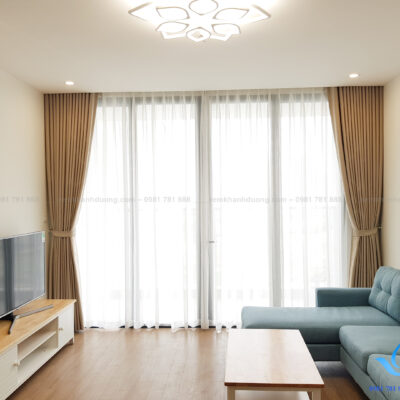 Rèm vải hai lớp chống nắng đẹp sang trọng tại Vincom Phạm Hùng TM695