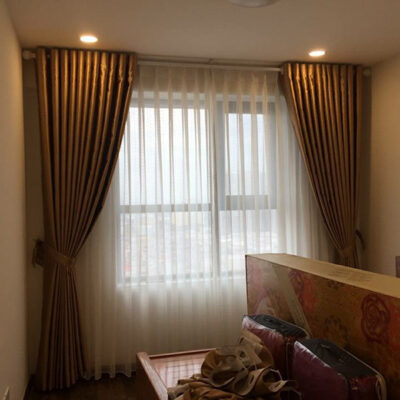 Rèm vải hai lớp chống nắng cho phòng ngủ tại Tây Mỗ Hà Đông