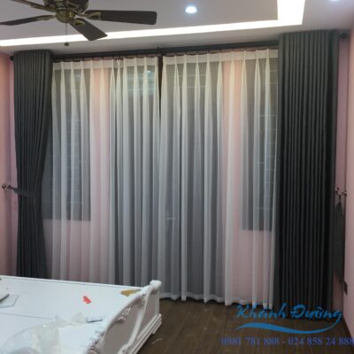 Rèm vải hai lớp biệt thự HL-121