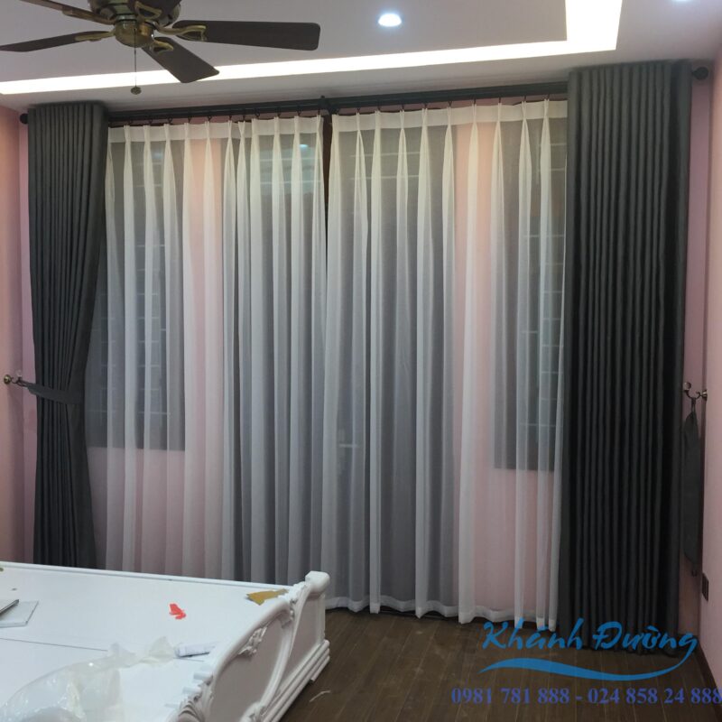 Rèm vải hai lớp biệt thự HL-121
