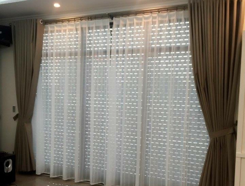 Rèm vải hai lớp cho biệt thự tại khu đô thị văn khê Hà Đông