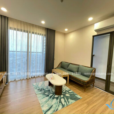 Mẫu rèm vải hai lớp 2024 trẻ trung cho phòng khách chung cư  tại Cầu Giấy Hà Nội