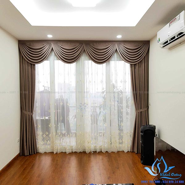 Rèm vải cổ điển đẹp tại chung cư Vimeco Phạm Hùng D10