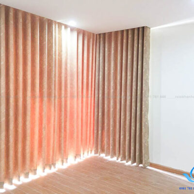 Rèm vải hoa văn nhẹ nhàng cho phòng ngủ quận Hai Bà Trưng GP801 -5