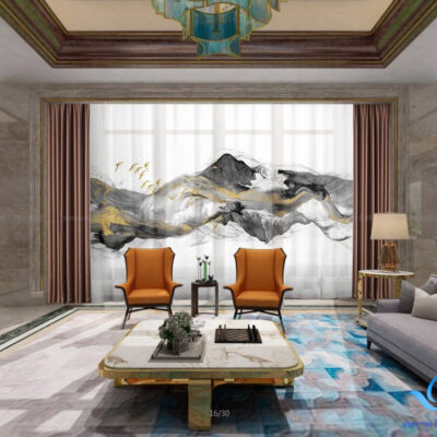 RT11 rèm in tranh cao cấp