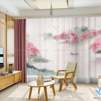 RT11 rèm in tranh phòng khách đẹp nhất