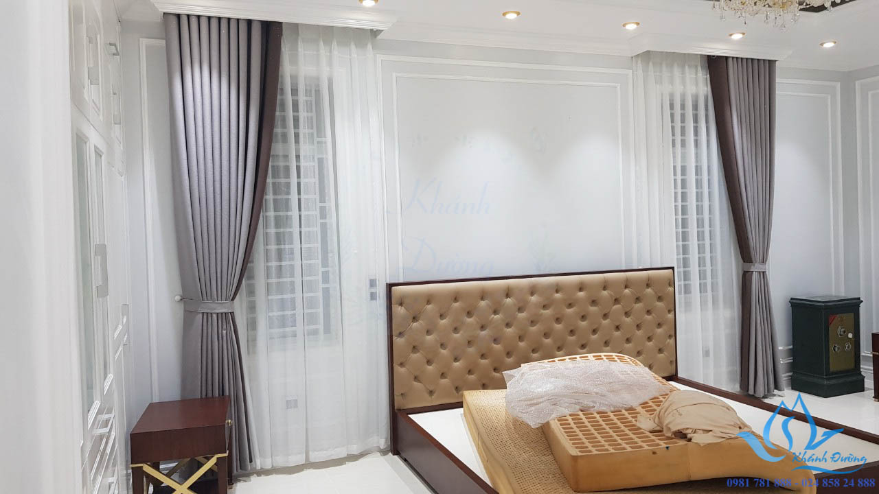 Rèm vải hai lớp sang trọng cho chung cư tại Cầu Giấy