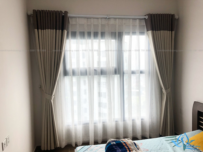 Rèm vải phối màu thanh lịch tại Sky2 Aquabay, Hưng Yên P2912