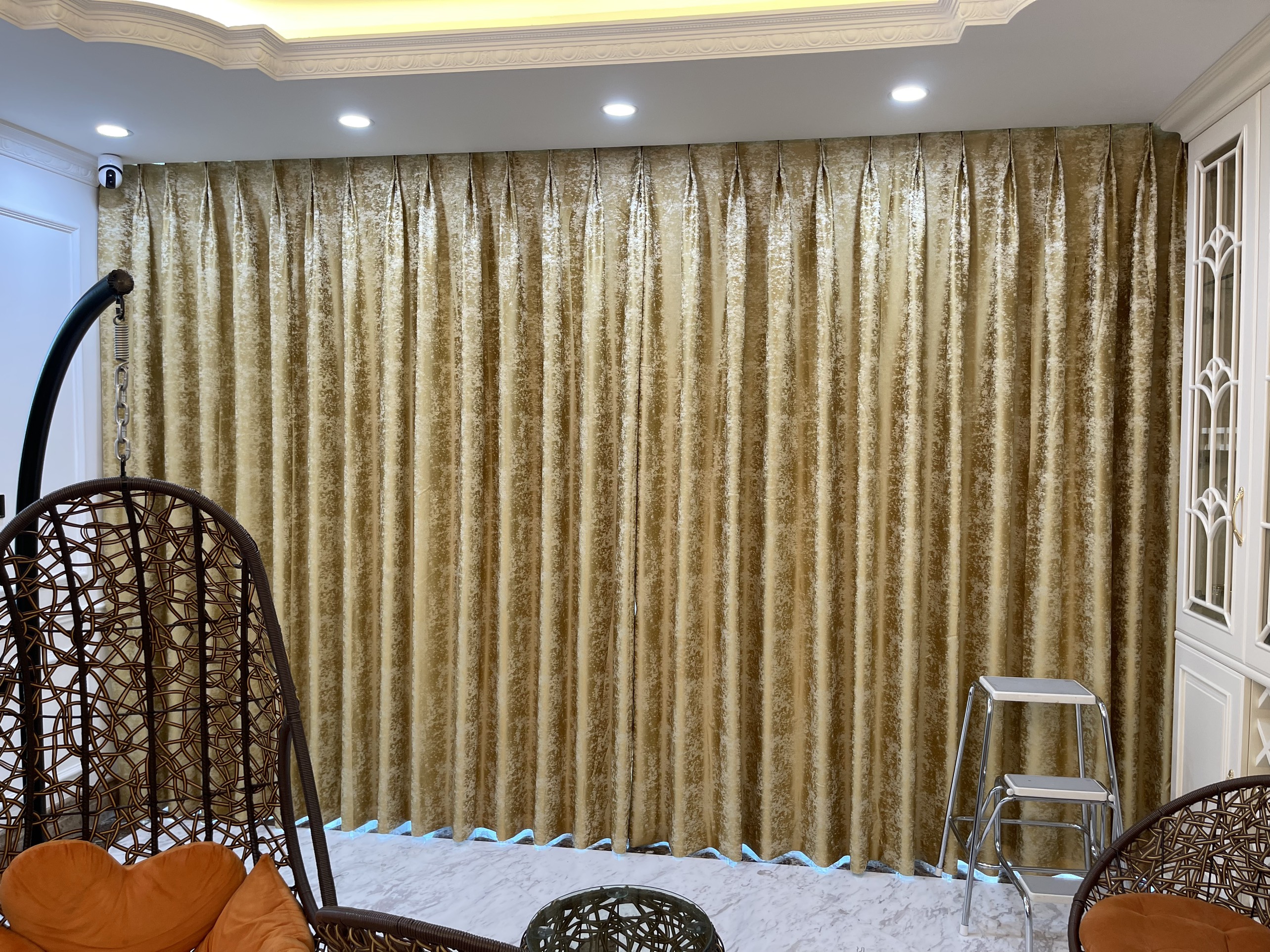 Rèm vải tân cổ điển hoàng gia vải Thổ Nhĩ Kỳ cho căn hộ cao cấp Thong Long Number One