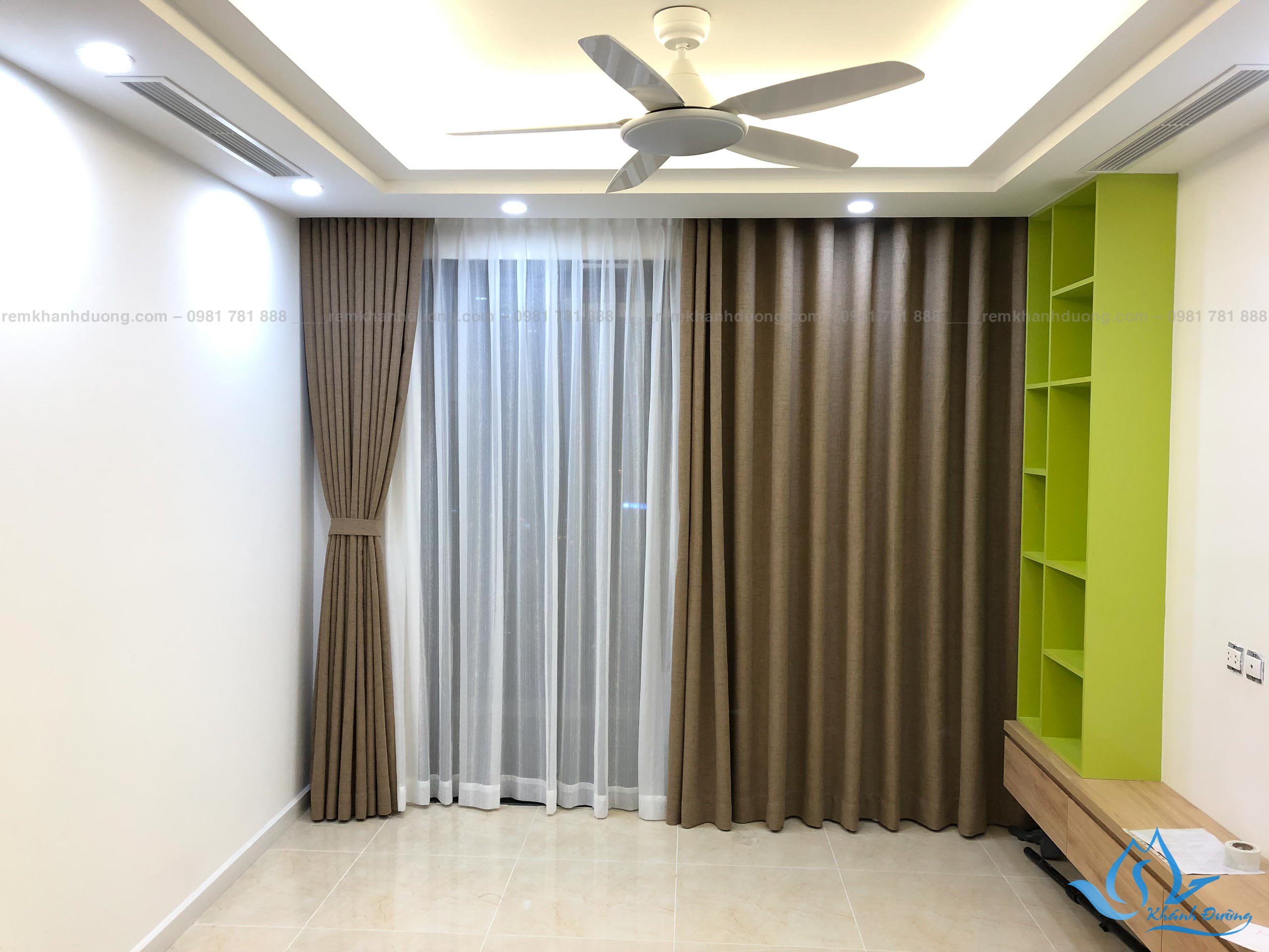 Rèm vải thô cho chung cư D’Capitale Trần Duy Hưng mã GP 485