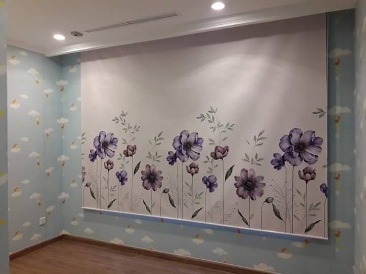 Rèm cuốn in tranh theo nhu cầu của khách hàng