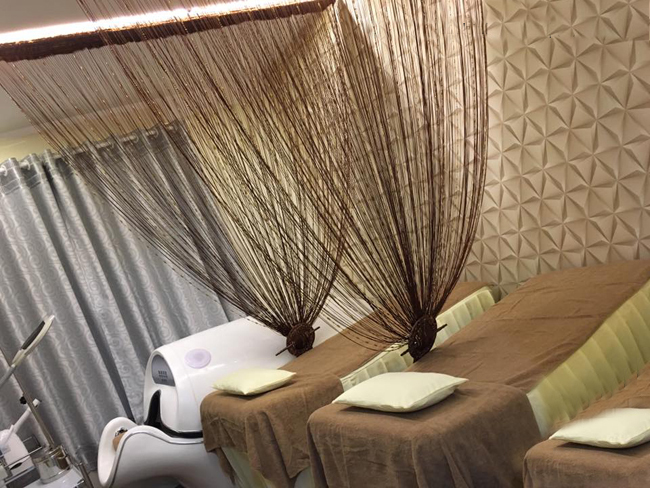 rèm sợi dành cho spa