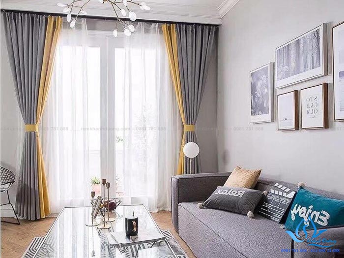 Rèm vải hai lớp sao băng ấn tượng tại Láng Hạ, Hà Nội TM 97-34