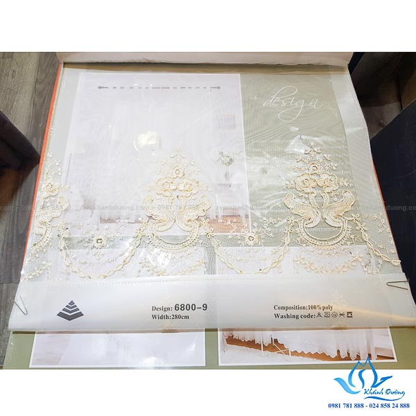 Rèm vải Hàn Quốc voan họa tiết đẹp thêu tay Mỹ Đình, Hà Nội DOICE10