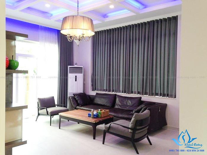 Rèm vải phòng khách Hàn Quốc hiện đại tại Booyoung Vina MELANGE04