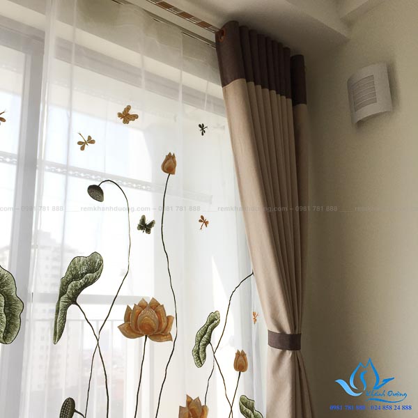 Rèm voan thêu tay chung cư Anland Nam Cường KĐT Dương Nội GP 484