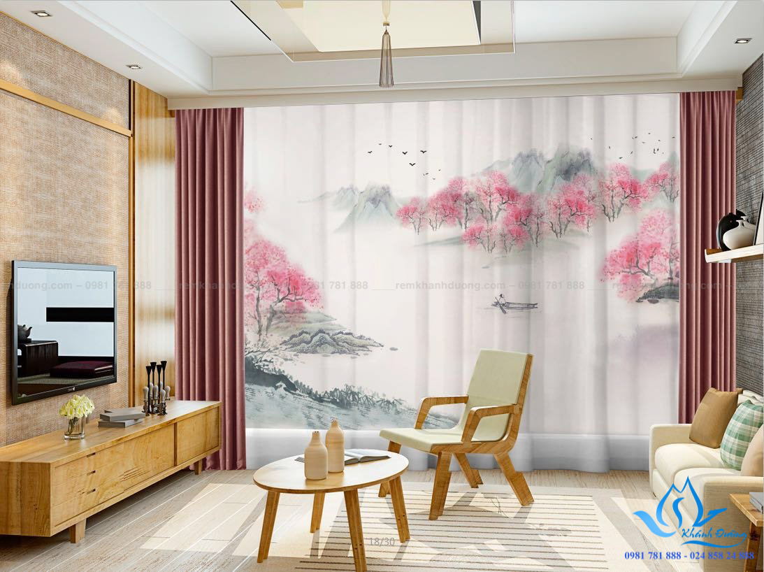 Rèm vải in tranh 3D với khả năng chống nắng tốt, đảm bảo sức khỏe cho con người