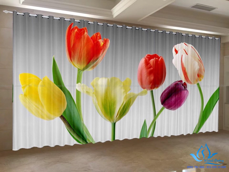 Lắp đặt rèm vải in tranh chuyên nghiệp tại Cầu Giấy, Hà Nội