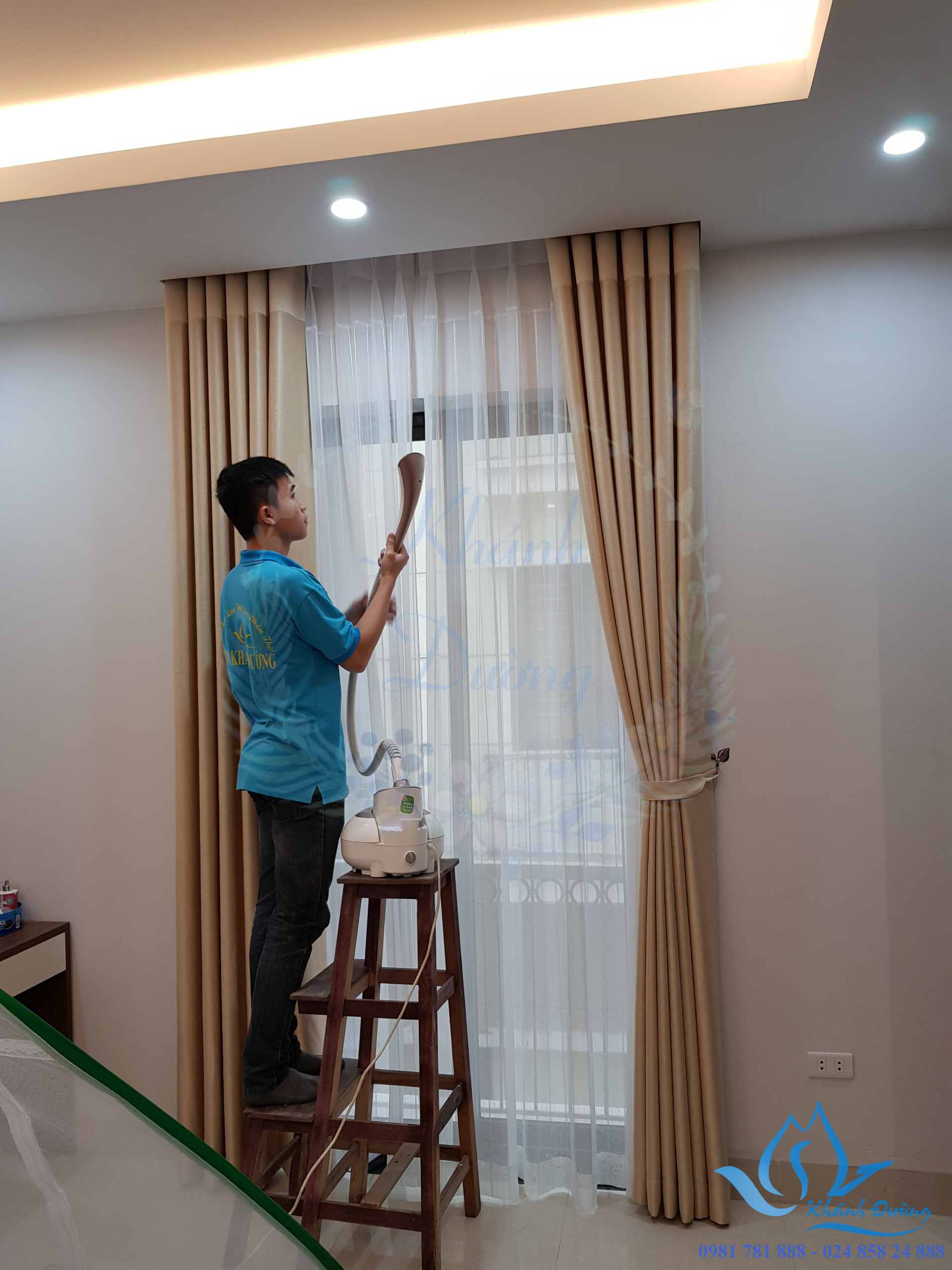 Rèm vải hai lớp thiết kế sang trọng tại Hà Nội