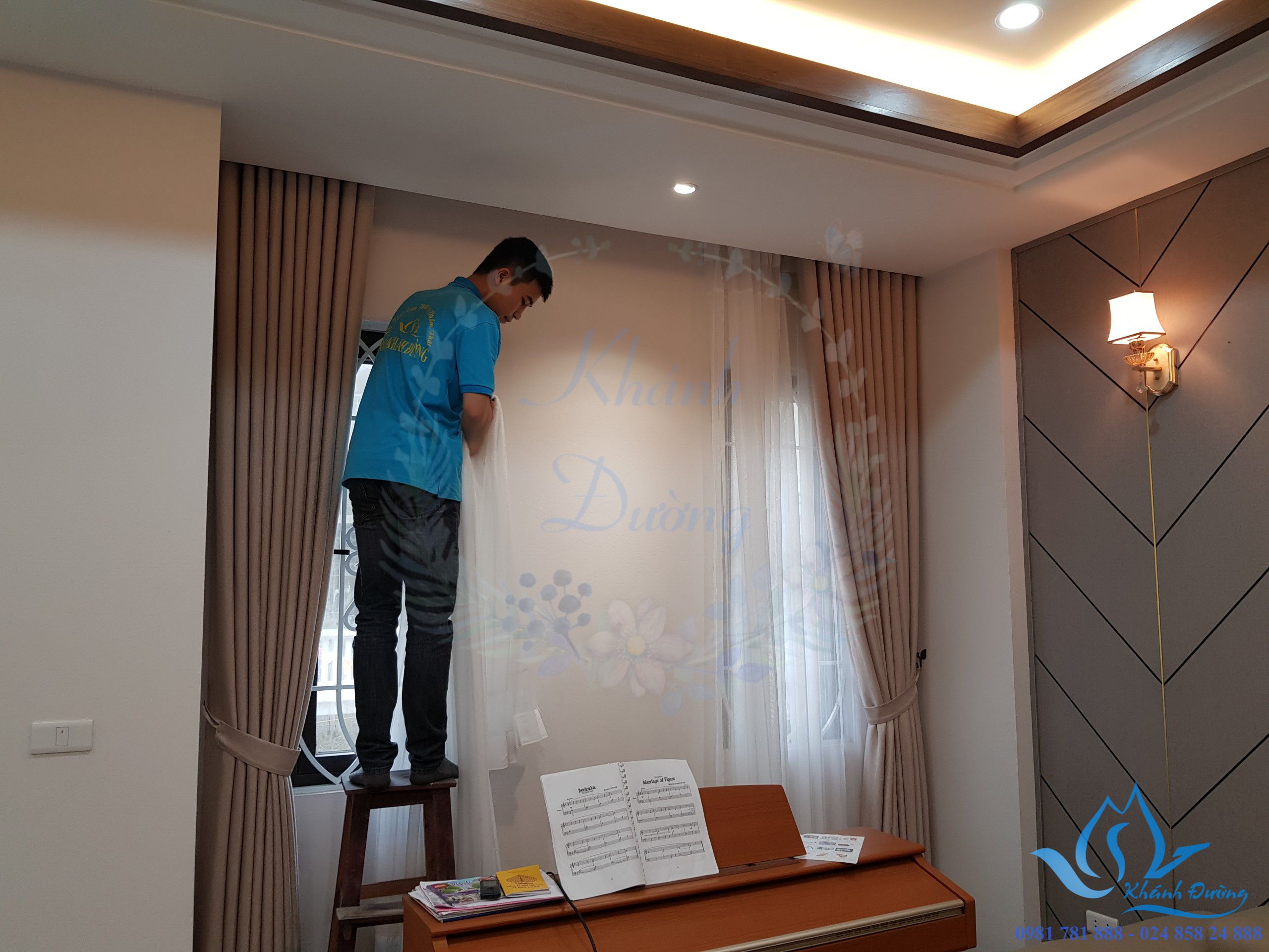 Rèm vải 2 lớp nhập khẩu tại Hà Nội