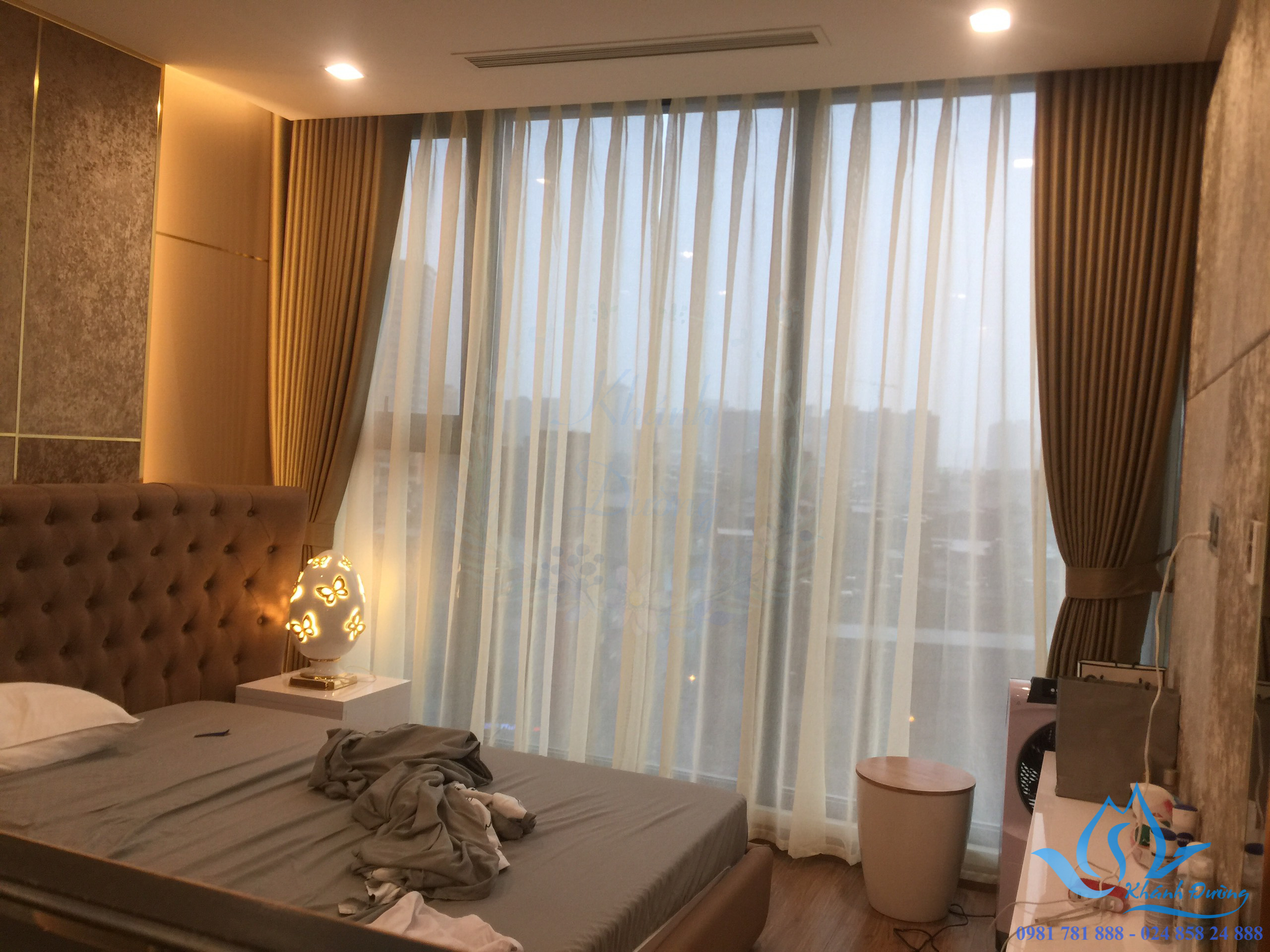 rèm vải hai lớp phòng ngủ đẹp